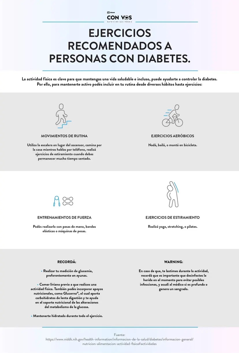 Ejercicios recomendados a personas con diabetes